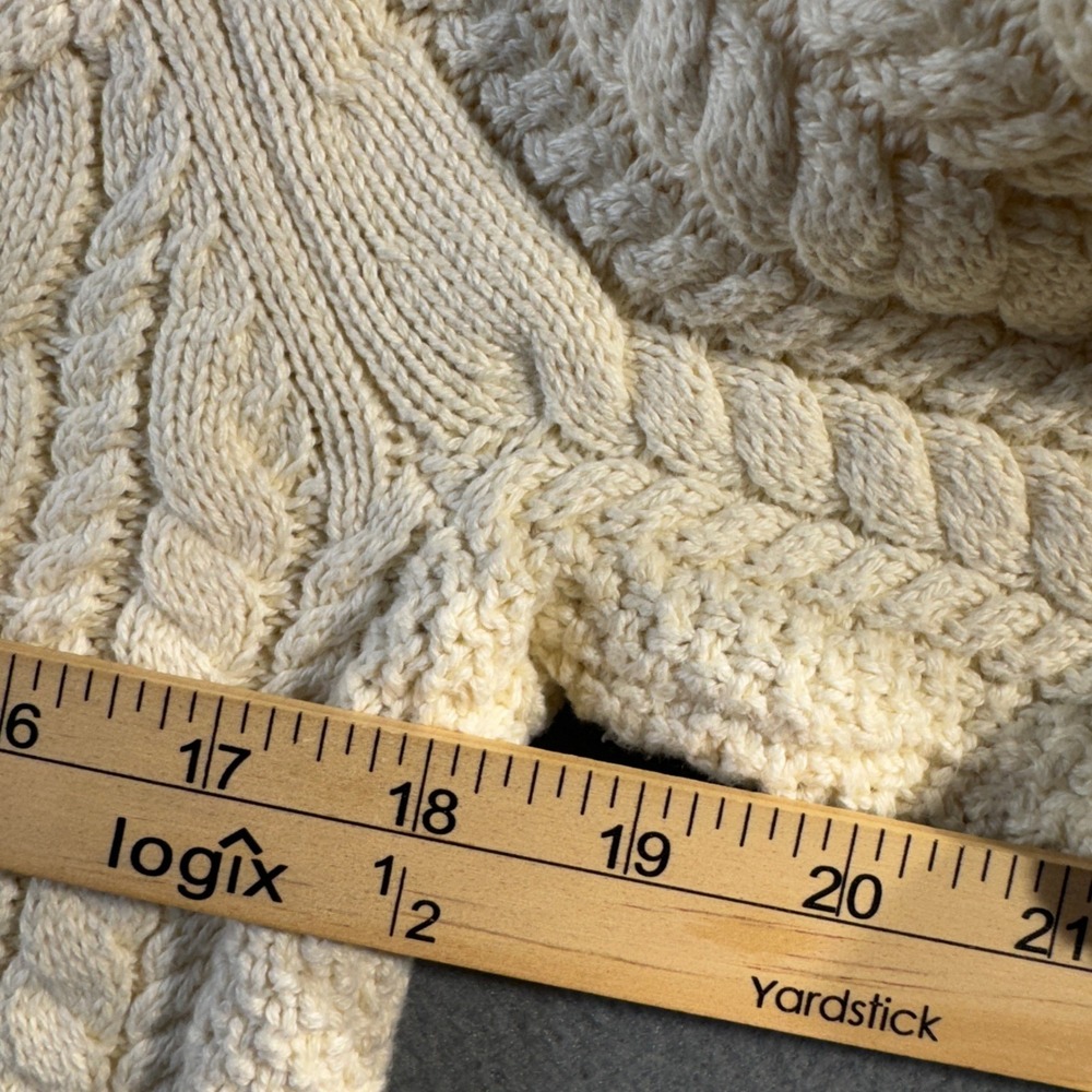J.Crew Womens Ivory Cotton Cable Knit Crewneck Sweater BV360 XS - Picture 9 of 10